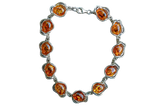 Bracelet with cognac amber