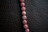 Collier en argent 925 avec perles naturelles de rhodonite