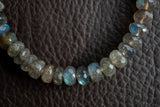 Bracelet avec fermoir en argent 925 avec labradorites naturelles