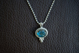 Pendentif avec labradorite grise en argent 925