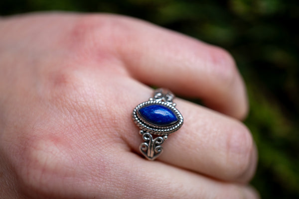 Bague Lapis Lazuli en forme de diamant