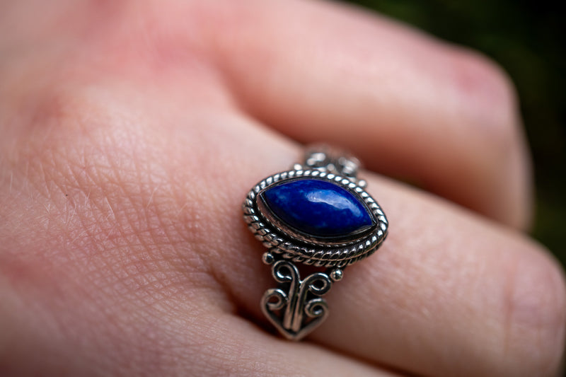 Bague Lapis Lazuli en forme de diamant