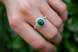 Bague avec malachite