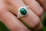 Bague avec malachite