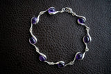 Bracelet avec améthystes en argent 925