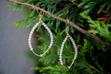 Boucles d'oreilles avec opales roses