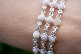 Bracelet avec opale roses