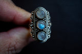 Mughal style labradorite ring