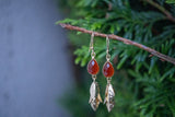 Boucles d'oreilles style indien cornaline