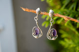 Boucles d'oreilles avec améthystes