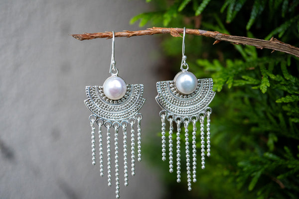 Boucles d'oreilles avec perles