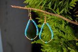 Boucles d'oreilles avec turquoise reconstituée