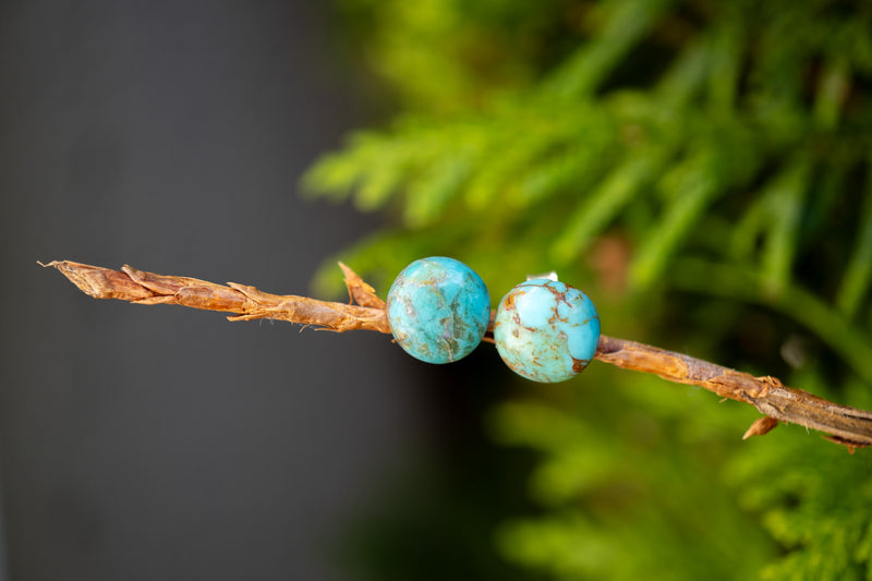 Boucles d'oreilles à tige turquoise