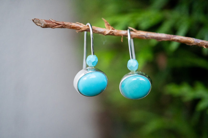 Boucles d'oreilles avec turquoises