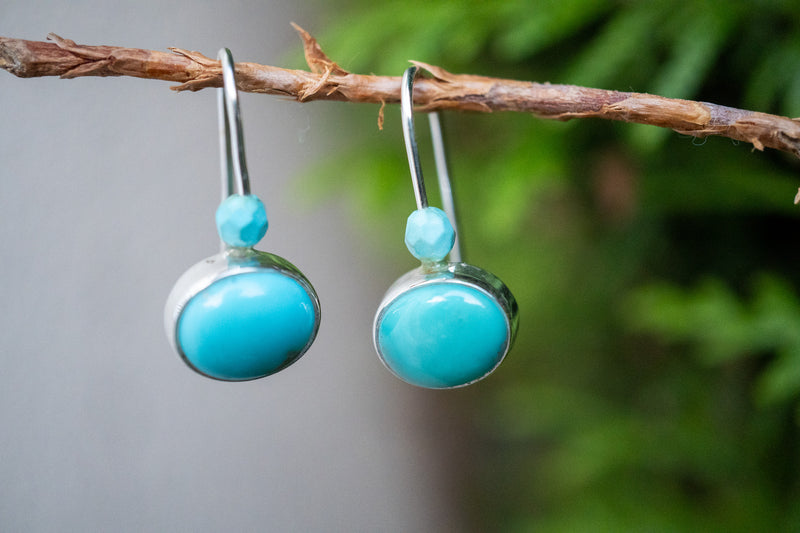 Boucles d'oreilles avec turquoises