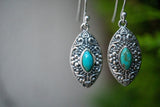 Boucles d'oreilles avec turquoises