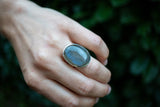 Bague avec labradorite rong