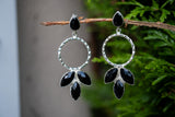 Boucles d'oreilles avec onyx noir