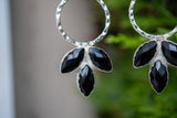 Boucles d'oreilles avec onyx noir