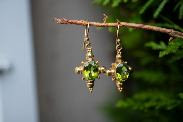 Boucles d'oreilles avec peridot