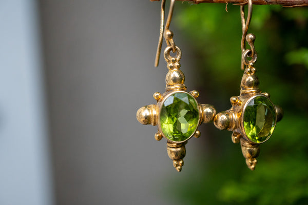 Boucles d'oreilles avec peridot