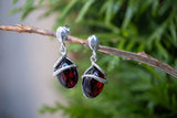 Boucles d'oreilles avec ambres cerises