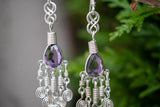 Boucles d'oreilles avec améthystes