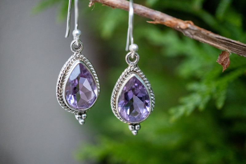 Boucles d'oreilles avec améthystes