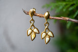 Boucles d'oreilles Ambre Vermeil blanc