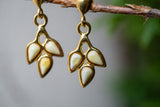 Boucles d'oreilles Ambre Vermeil blanc