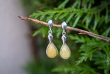 Boucles d'oreilles avec ambres blanc