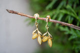 Boucles d'oreilles avec ambres blanc