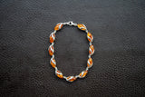 Bracelet in Baltic Cognac Amber and 925 Silver