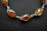 Bracelet in Baltic Cognac Amber and 925 Silver