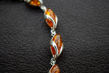 Bracelet in Baltic Cognac Amber and 925 Silver