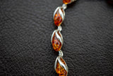 Bracelet in Baltic Cognac Amber and 925 Silver