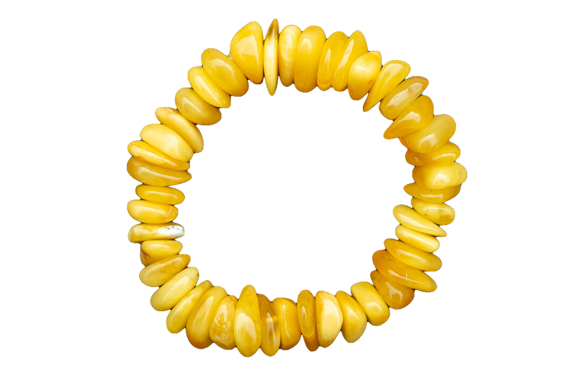 Bracelet with yellow amber