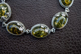 Bracelet in Baltic Green Amber and 925 Silver