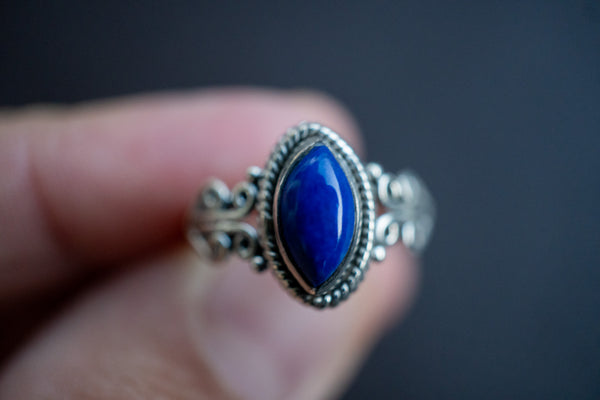 Lapislazuli-Diamantring