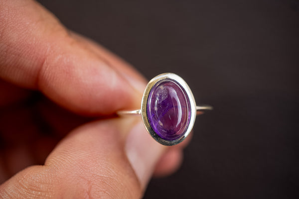 Bague Élégante avec Améthyste