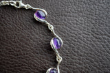 Bracelet avec améthystes en argent 925