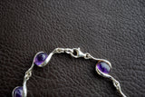 Bracelet avec améthystes en argent 925