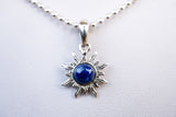 Sun-shaped lapis lazuli pendant (Small)