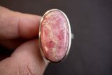 925er Silberring mit Rhodochrosit