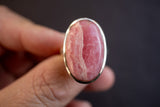 925er Silberring mit Rhodochrosit