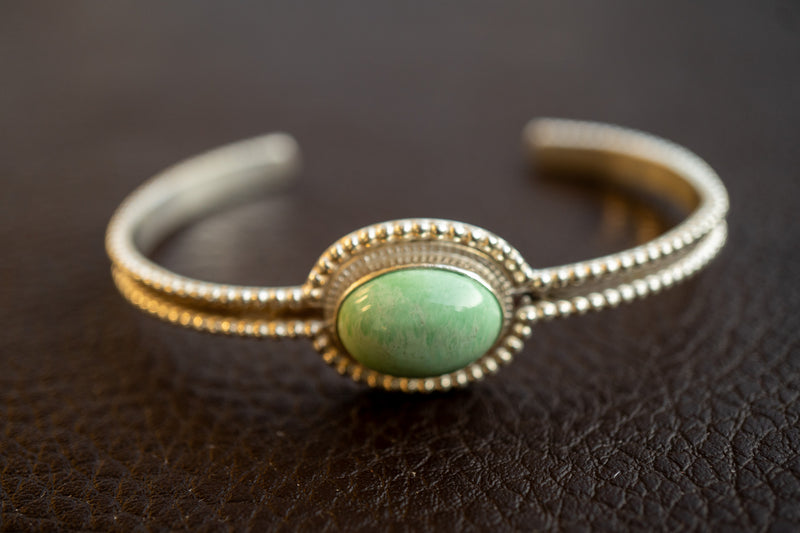 925 silver bracelet with variscite stone