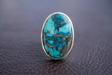 Ring with turquoise in 925 silver