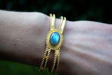 Bracelet en argent 925 vermeil avec labradorite grise