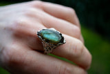 Bague avec labradorite