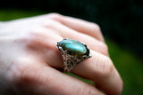 Bague avec labradorite